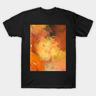 Paint Abstract Artistic Color Yellow Orange T-Shirt